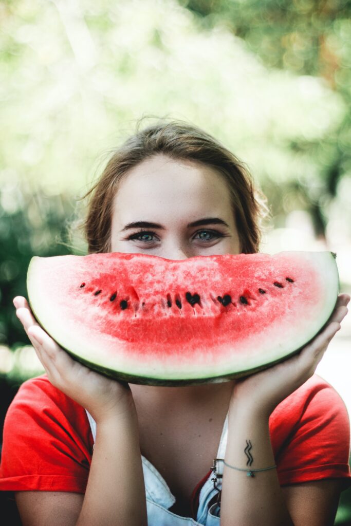 watermelon woman stock images 