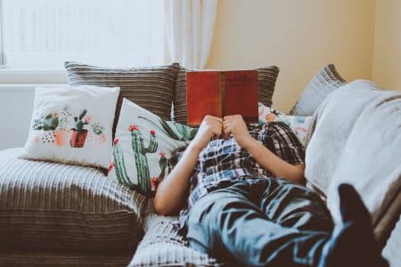 hobbies for home - man reading a book